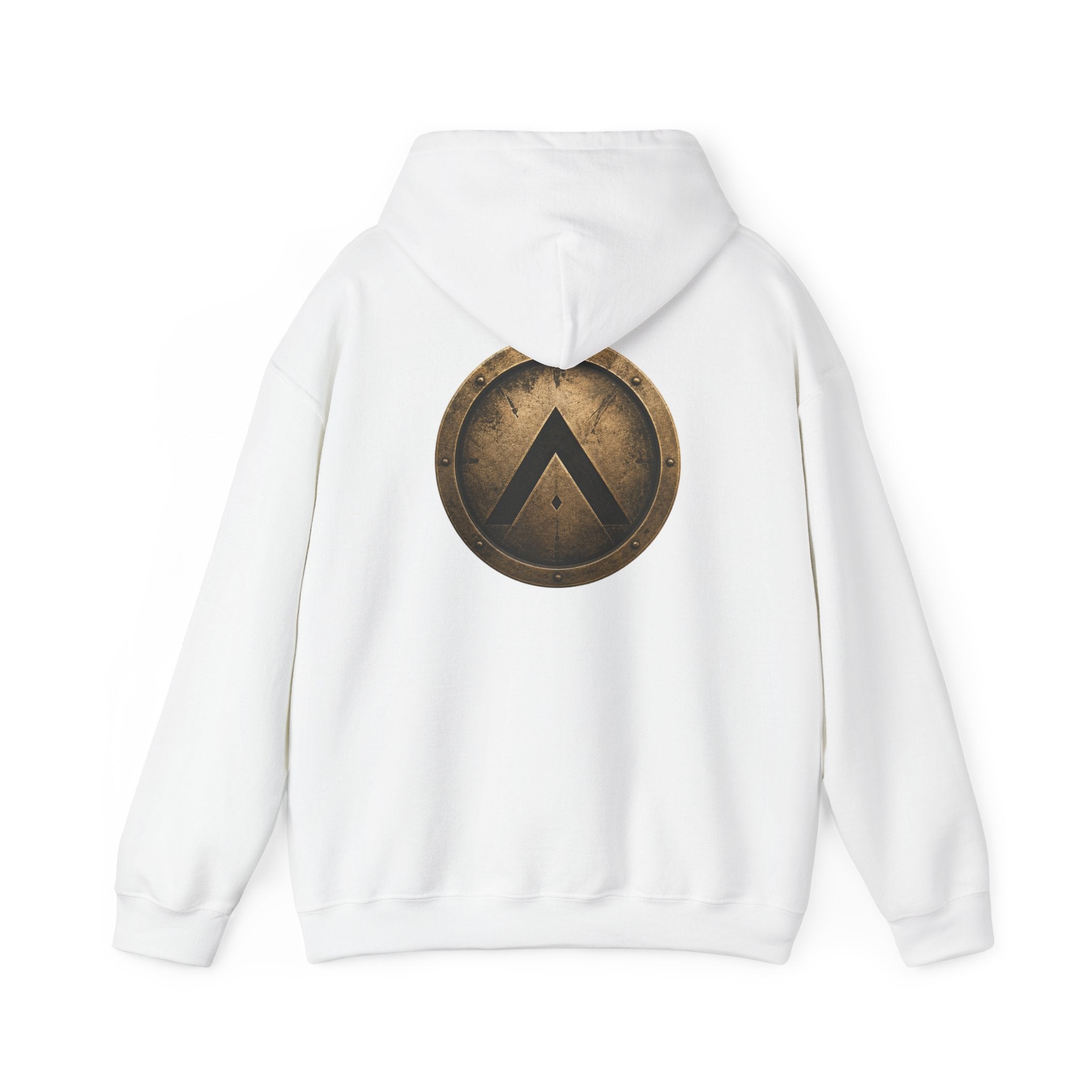 Spartan Shield Logo Hoodie — Ancient Warrior Emblem Pullover