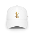 Low Profile Baseball Cap — Embroidered Gold Monogram 'L' Logo