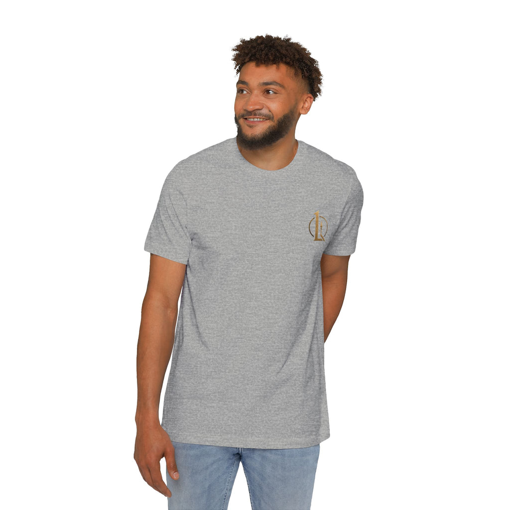 T-Shirt — "We Will Fight in the Shade" Gold Logo Back Print