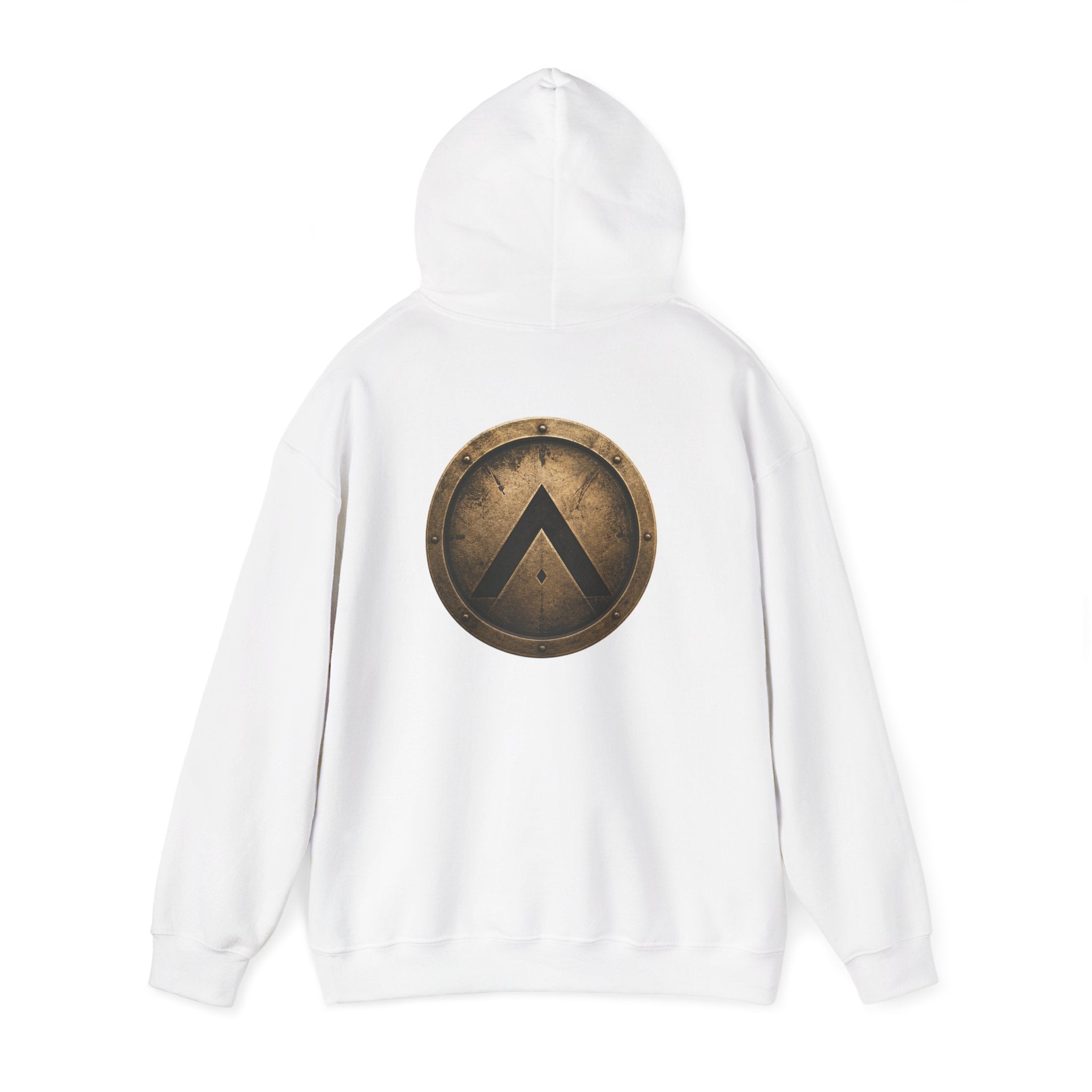 Spartan Shield Logo Hoodie — Ancient Warrior Emblem Pullover