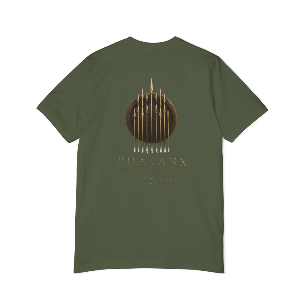 Phalanx Spear Shield T-Shirt — Ancient Warrior Graphic Tee