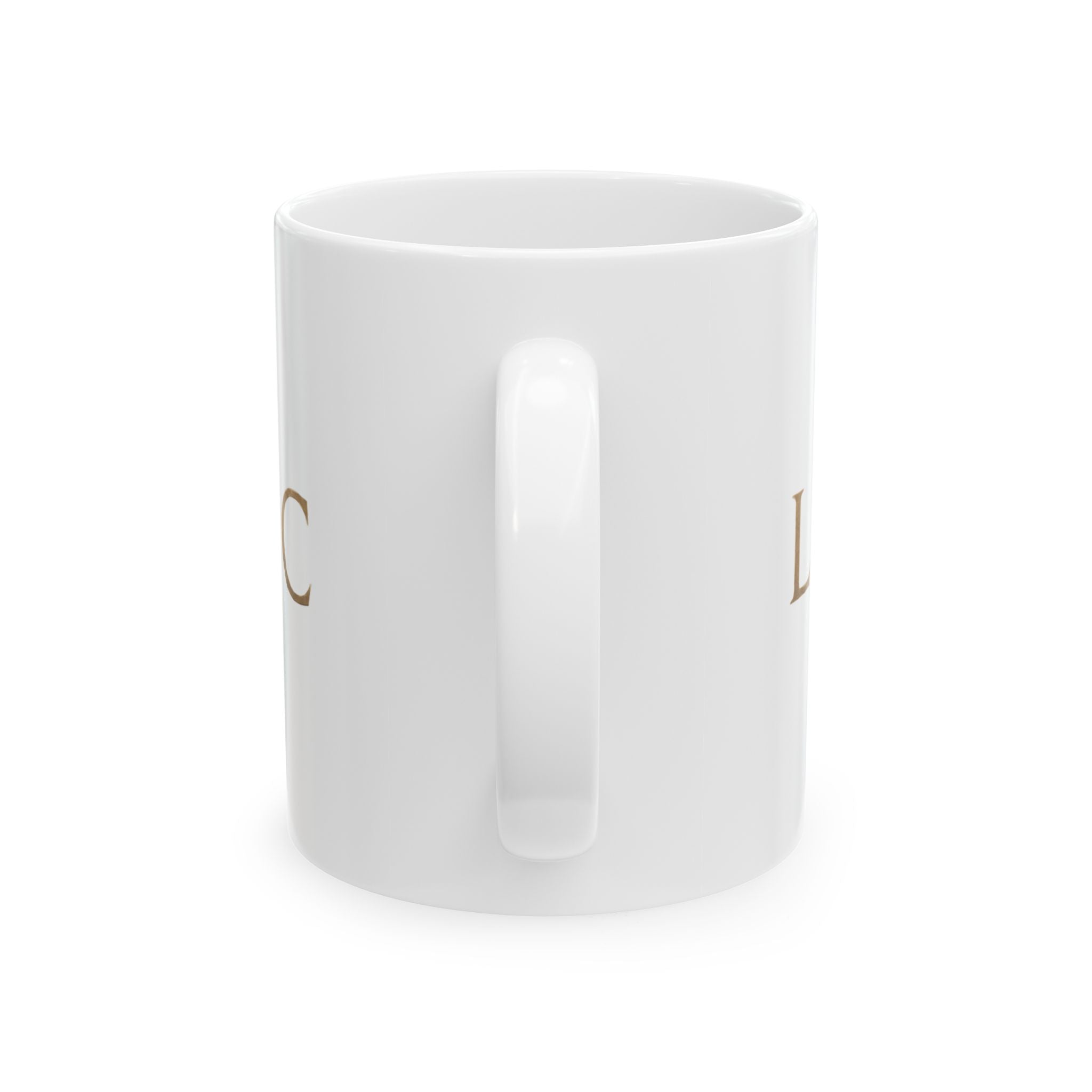 Bacon Ceramic Mug — Gold Script Breakfast Coffee Cup (11oz & 15oz)