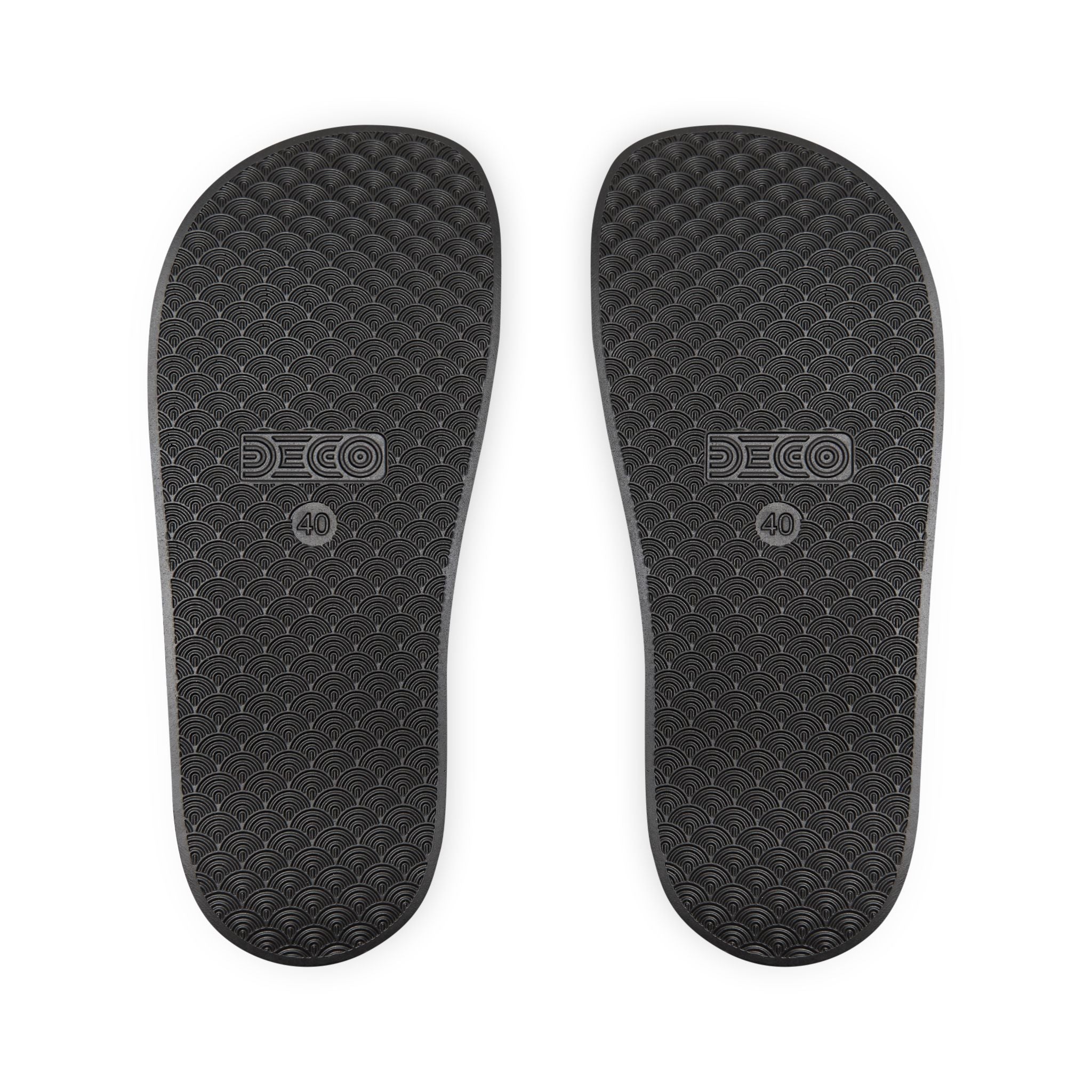 Men's White Removable-Strap Slide Sandals — Casual Pool & Lounge Slides