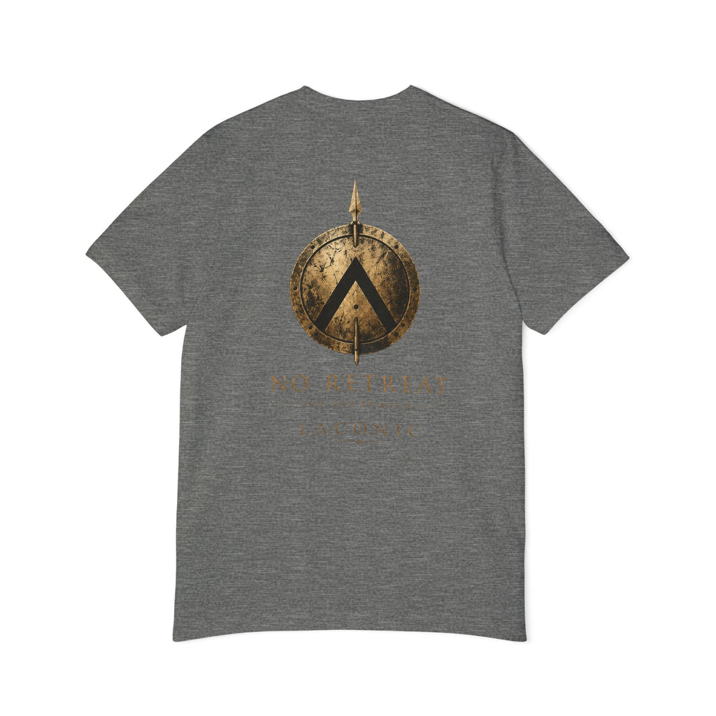 Spartan Shield T-Shirt — "No Retreat" Laconic Graphic Tee