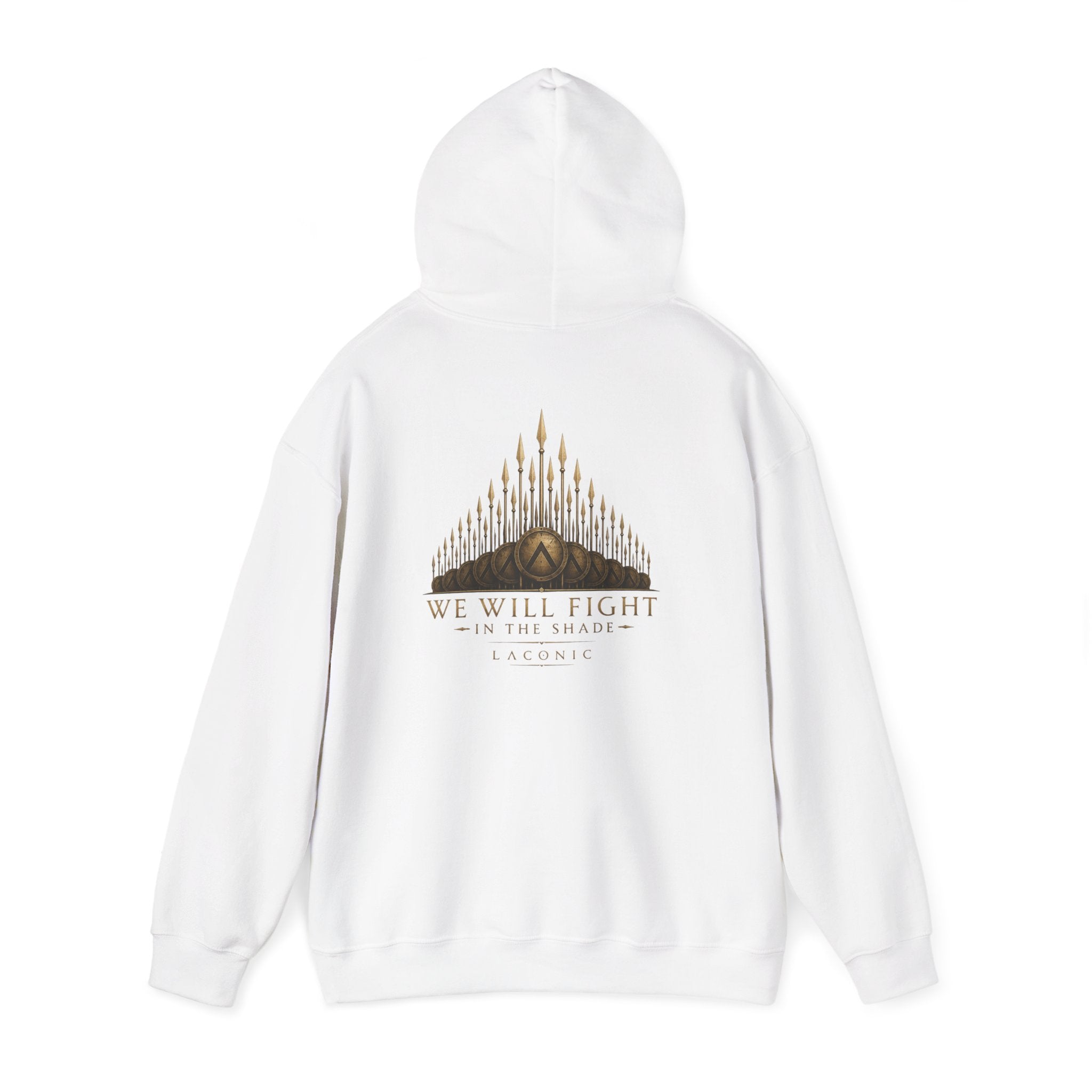Warrior Crest Hoodie - "We Will Fight" Graphic Back Hooded Sweatshirt