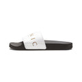 Men's White Removable-Strap Slide Sandals — Casual Pool & Lounge Slides